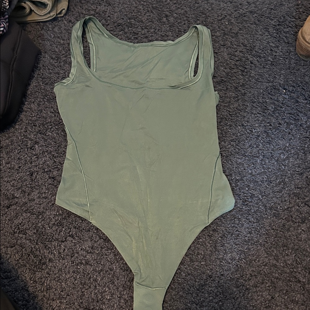 Lululemon wundermost ultra soft nulu square neck bodysuit onesie